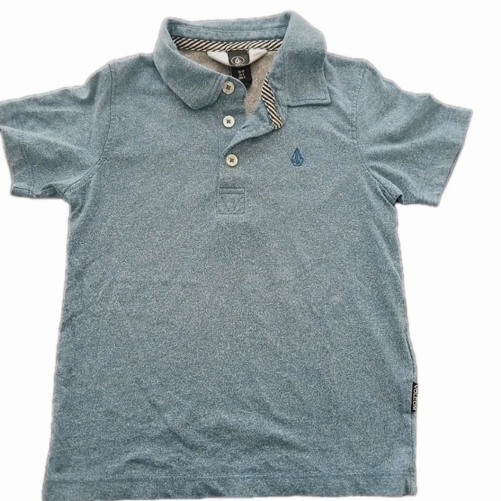 Volcom Boys Golf Polo Shirt Blue Size :4T School Preppy Polo Top Boys